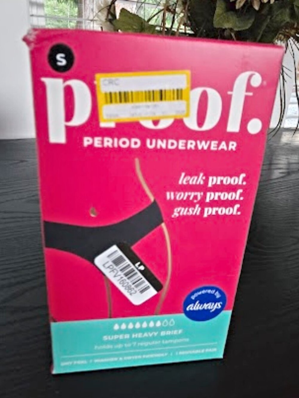 New in box PROOF period underwear sz small super heavy brief